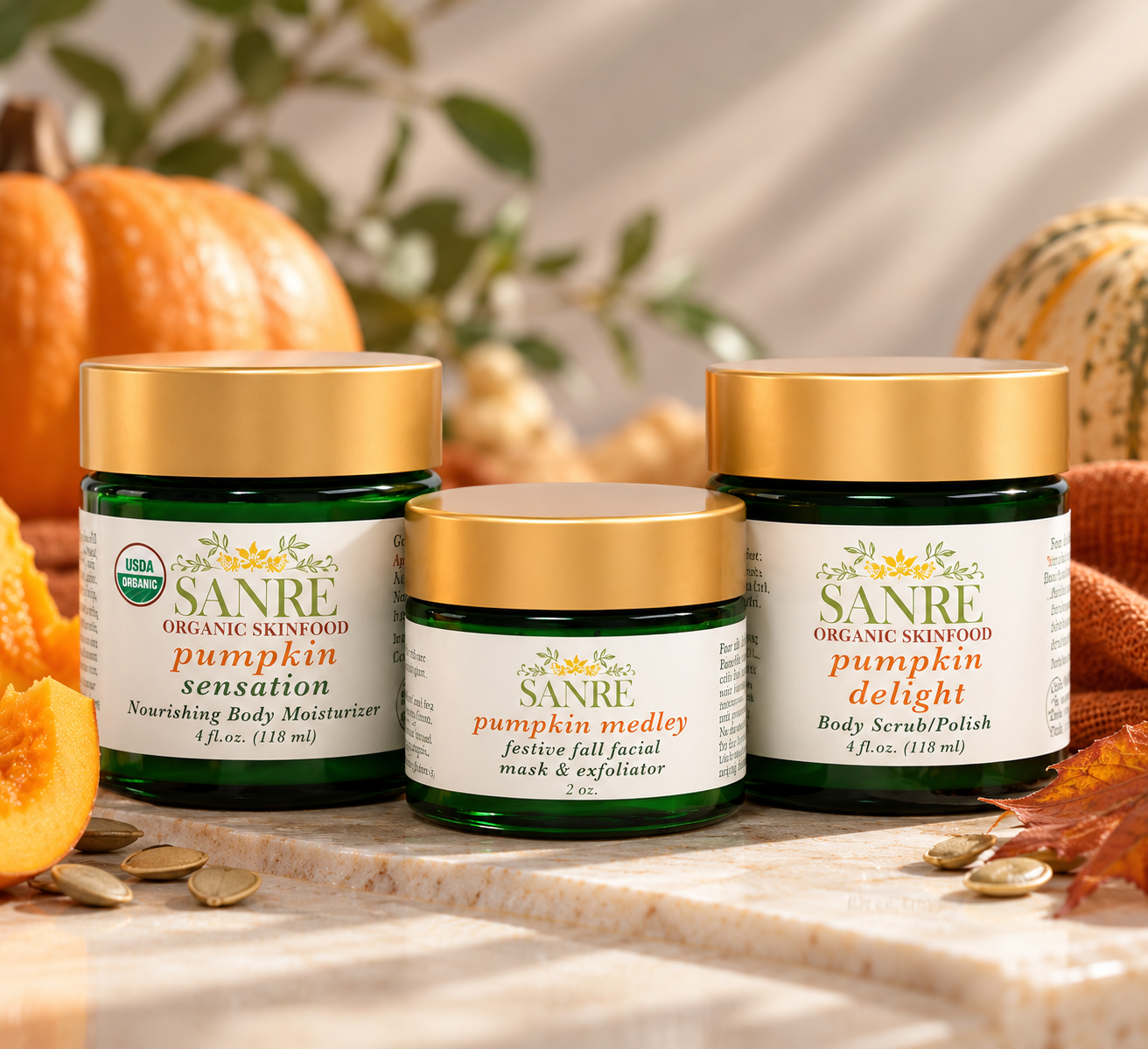 SanRe Pumpkin Gift Set with Pumpkin Sensation, Pumpkin Medley and Pumpkin Delight